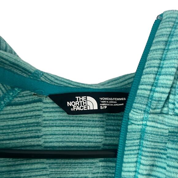 The North Face Women's Size Small P Green Fleece Hooded Zip Sweater - Picture 5 of 9